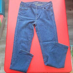 Eddie Bauer jeans slim straight slightly curvy regular blue women's size 10